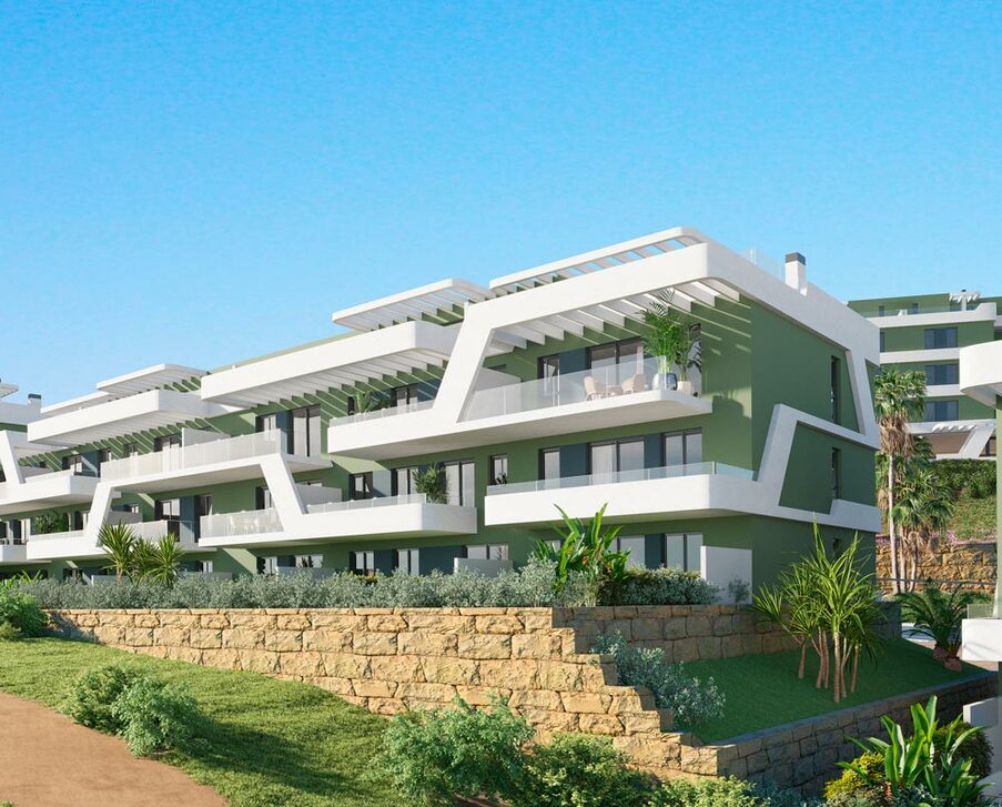 Moderne appartementen met uitzicht op de bergen in Mijas Costa