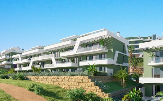 Moderne appartementen met uitzicht op de bergen in Mijas Costa