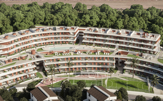 Complexe d'appartements à Las Lagunas de Mijas avec vue supérieure