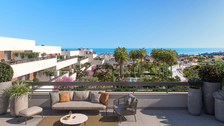 Appartementen aan het strand in de buitenwijken van Estepona