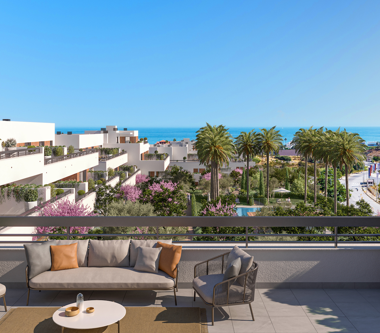 Appartementen aan het strand in de buitenwijken van Estepona