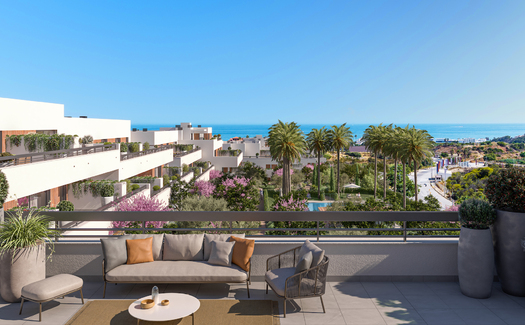 Appartementen aan het strand in de buitenwijken van Estepona