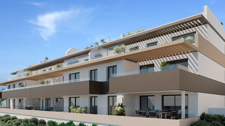 Apartment complex by the beach in Estepona