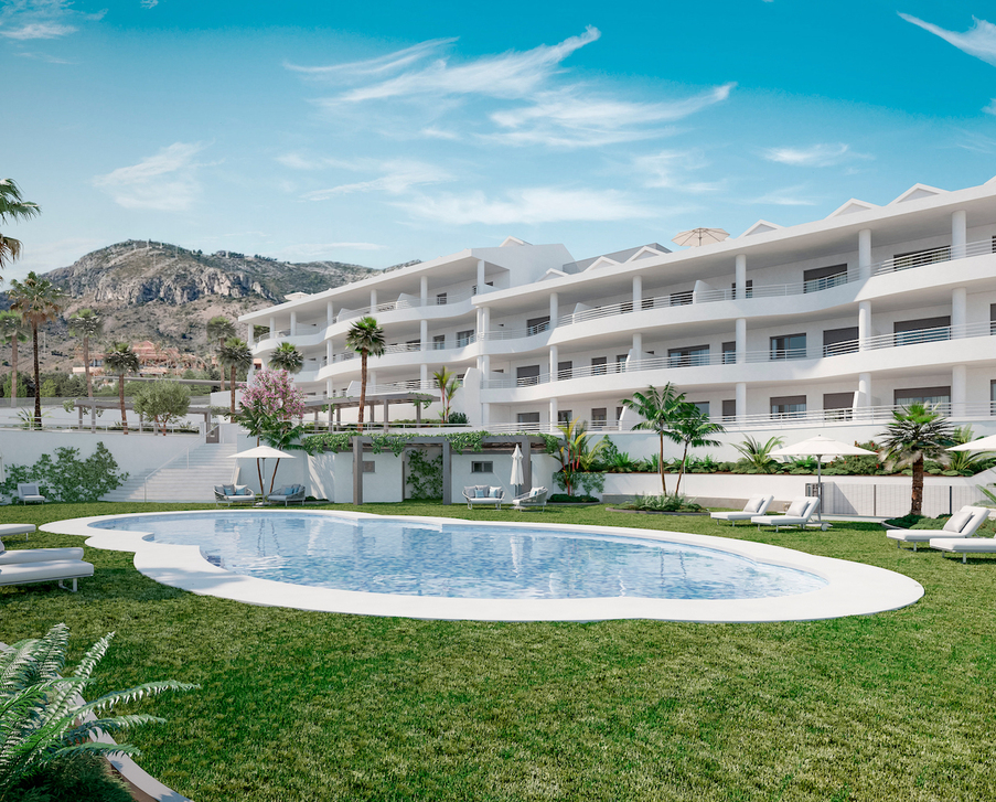 Residenza alla periferia di Benalmádena con vista sul mare