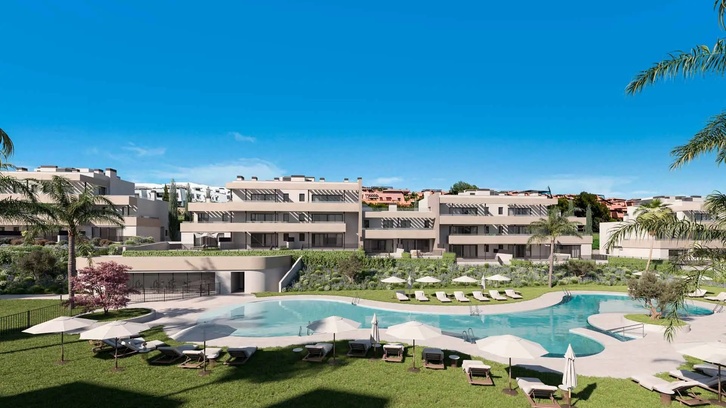 Moderne appartementen direct naast de golfbaan van Casares Costa