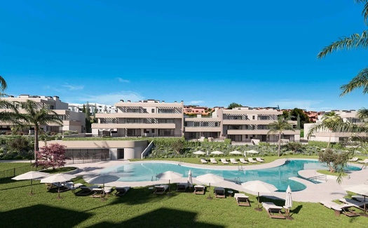 Moderne appartementen direct naast de golfbaan van Casares Costa