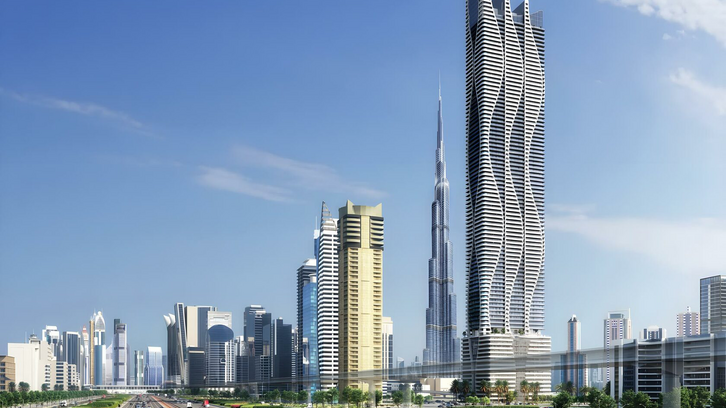 Een iconische woonwolkenkrabber in het hart van Dubai in Business Bay