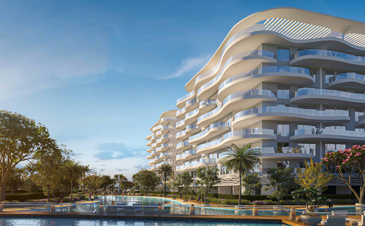 Un complejo residencial rodeado de lagunas inspiradas en el mar Mediterráneo