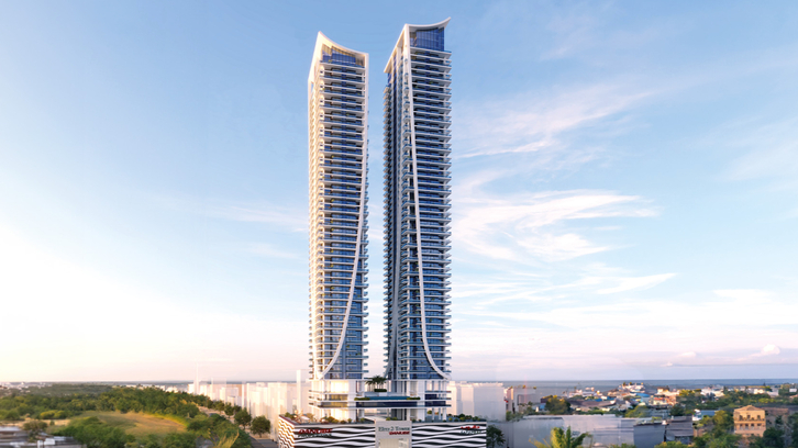 An elegant complex of two towers in Jumeirah Village Circle