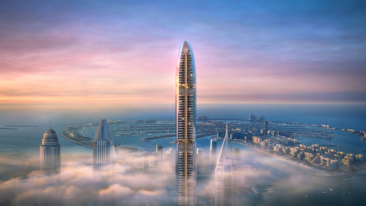 Het hoogste woongebouw ter wereld wordt gebouwd op de prestigieuze locatie Dubai Marina