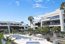 Moderne appartementen met uitzicht op zee in de buitenwijken van Estepona