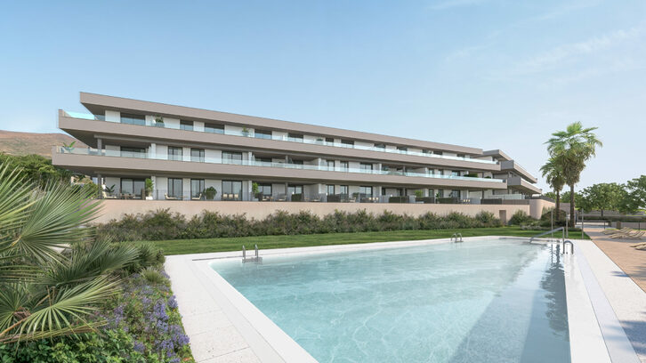 Residential complex on the sunny Costa del Sol next to a golf club