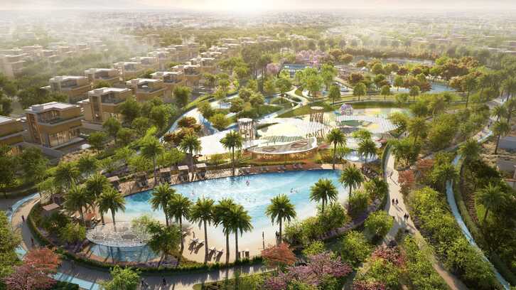 Exclusive residential area in a quiet suburb of Dubai