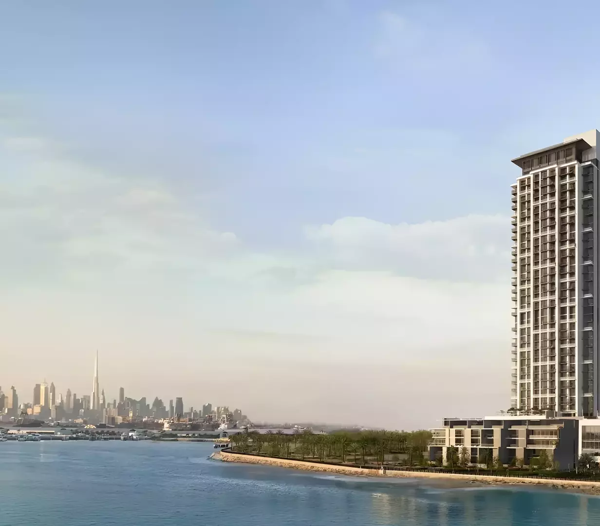 Viață de lux cu vederi panoramice în orașul maritim Dubai